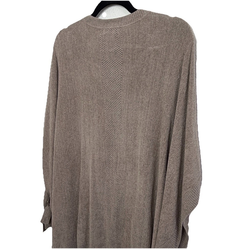 Barefoot Dreams Sweater Womens Medium Cozy Chic Ultra Life Knit Poncho Hi Low - Picture 10 of 11